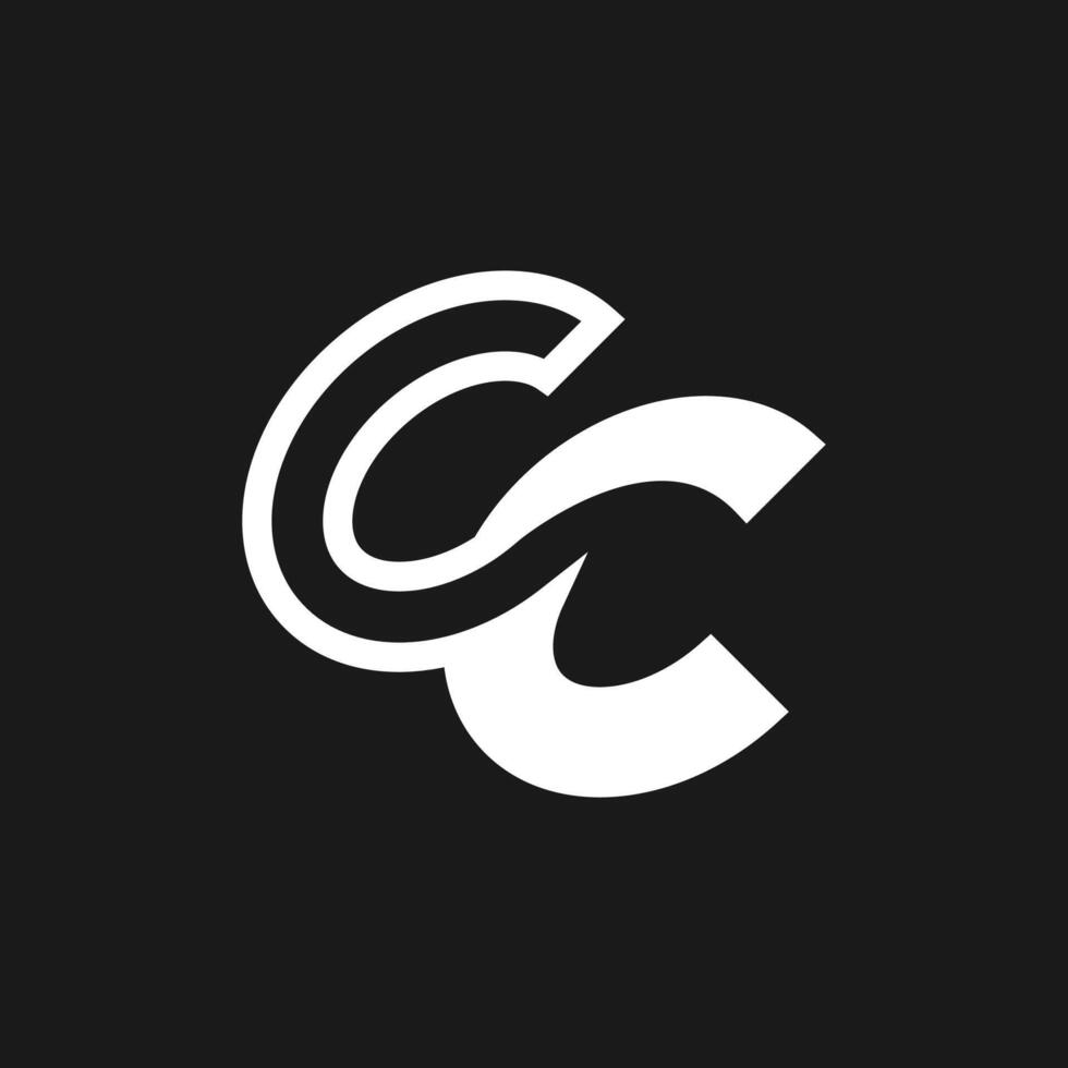 Letter CC Logo, Monogram Logo letter C with C combination, design logo template, illustration vector