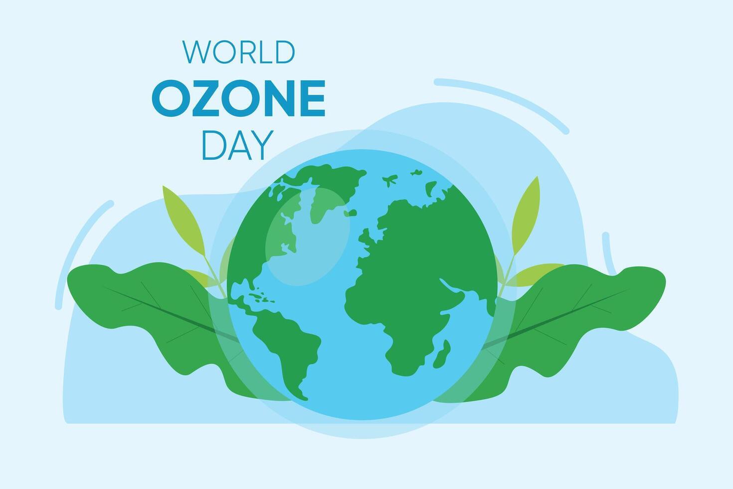 World Ozone Day concept. Colored flat illustration isolated. vector