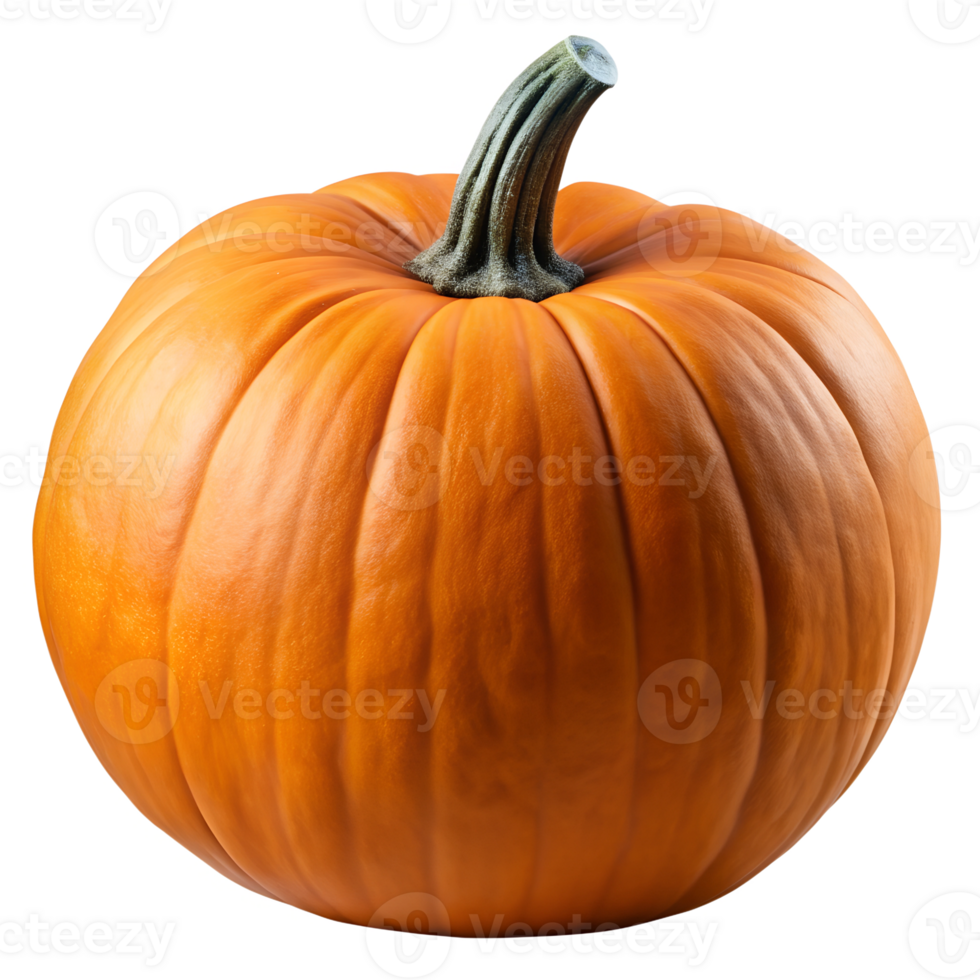 Single large pumpkin isolated on transparent background png
