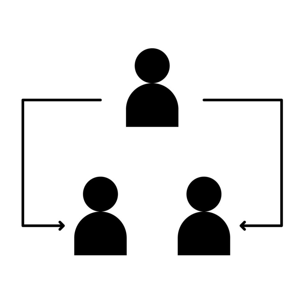 Delegate Member for Productivity Icon vector