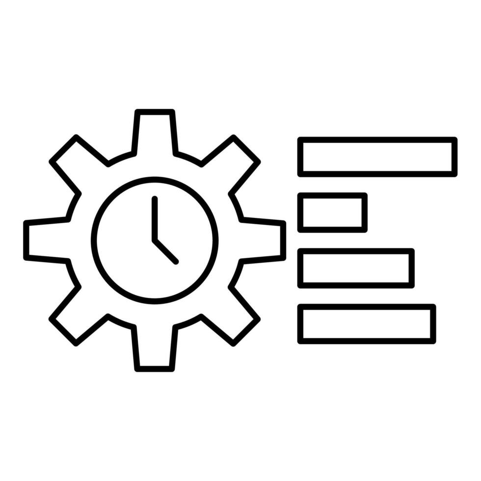 Time Management for Productivity Icon vector