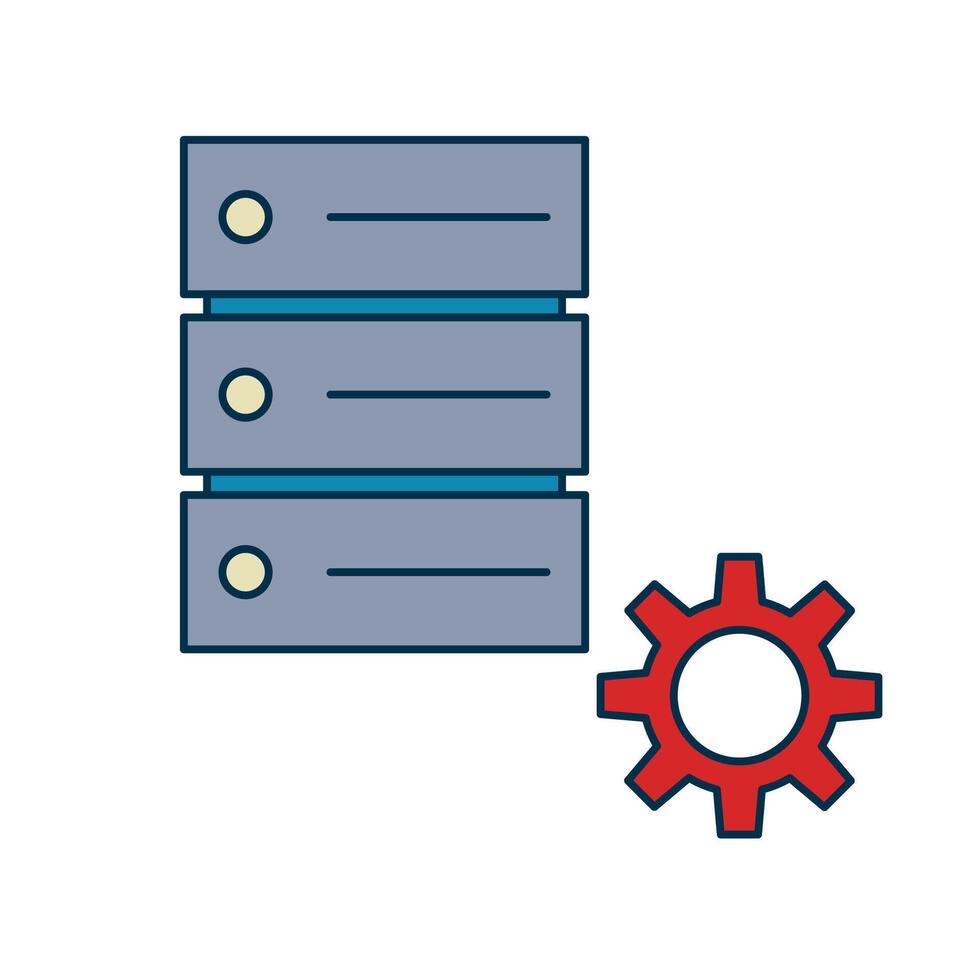 Database Management for Productivity Icon vector