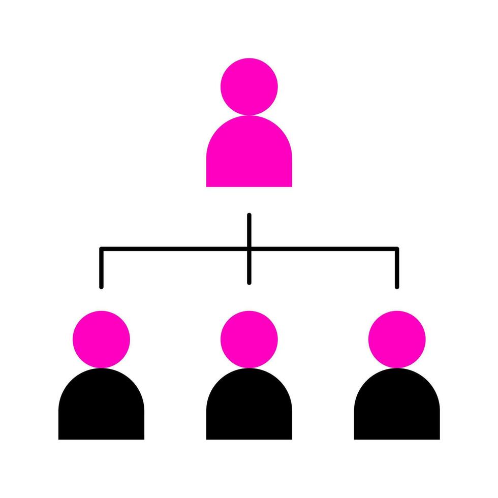 Organization Structure for Productivity Icon vector