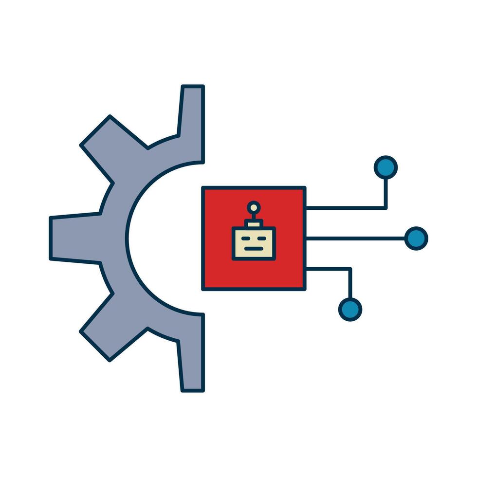 Robotic Automation for Productivity Icon vector