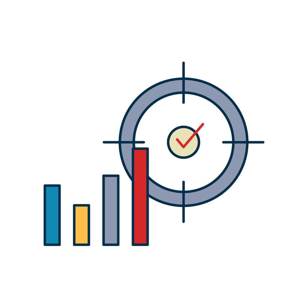 Key Performance Index for Productivity Icon vector