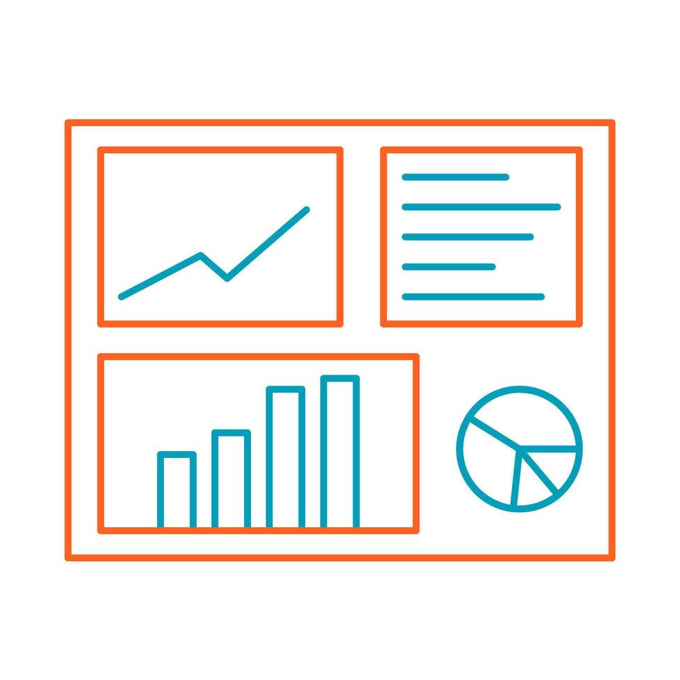 Monitor Dashboard for Marketing Icon vector