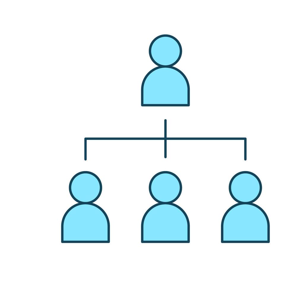 Organization Structure for Productivity Icon vector
