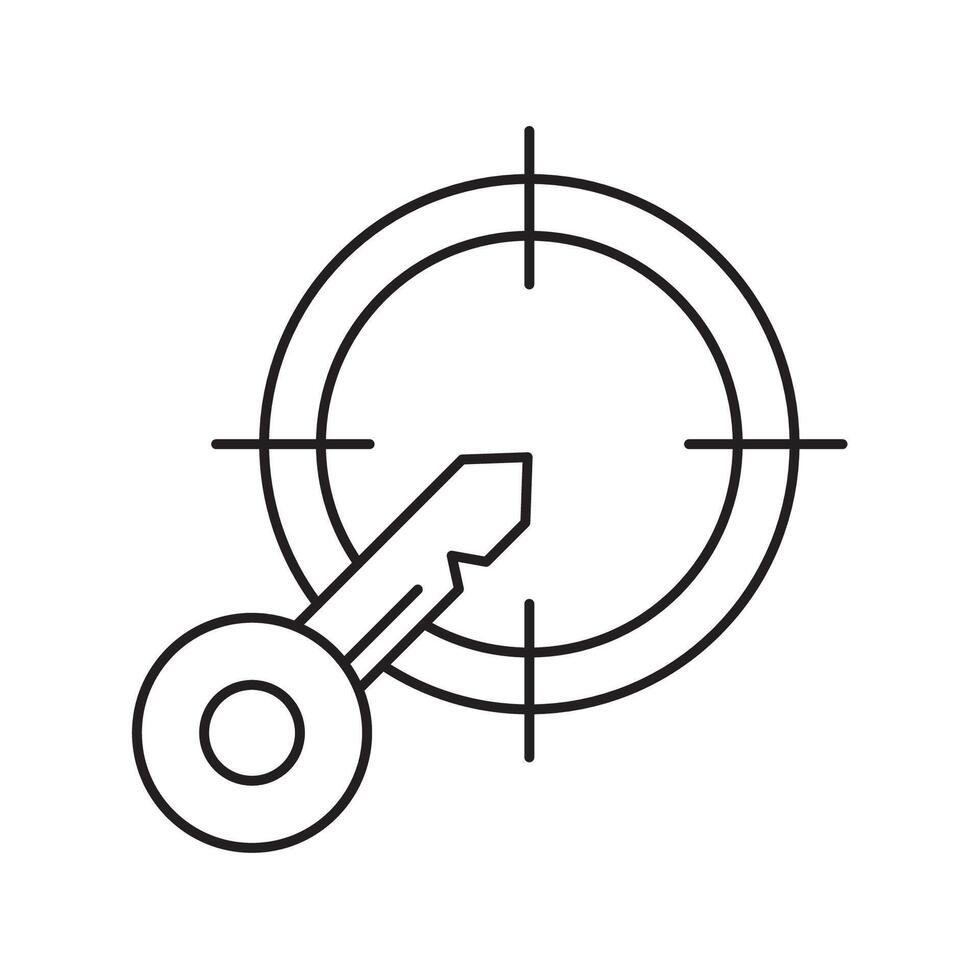 Key Target for Marketing Icon vector