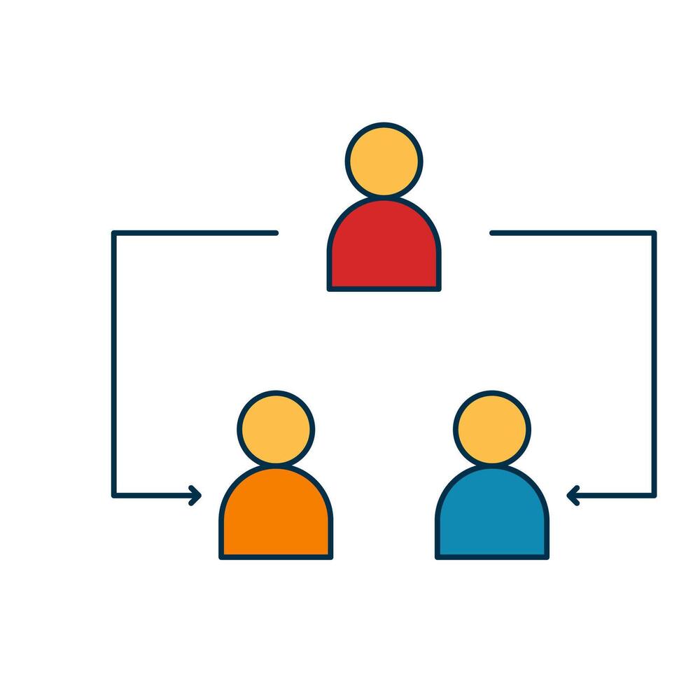 Delegate Member for Productivity Icon vector