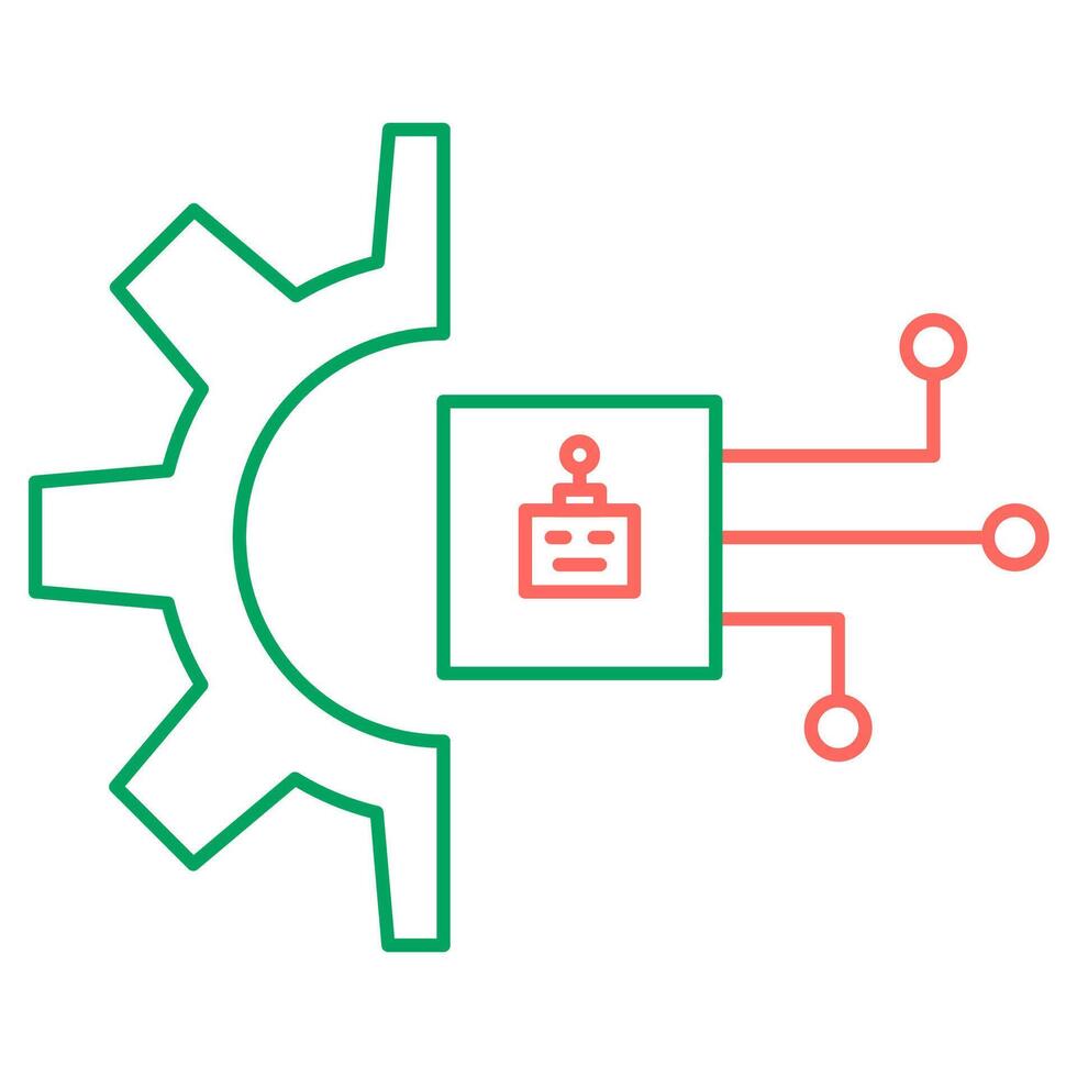 Robotic Automation for Productivity Icon vector