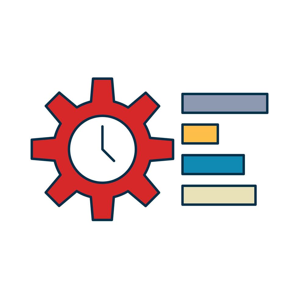 Time Management for Productivity Icon vector