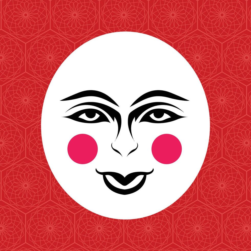 Japanese Scary Face Mask vector