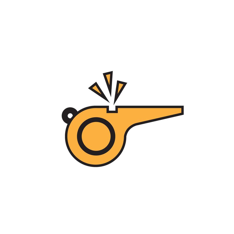 Premium icon of whistle, a referee whistle design vector