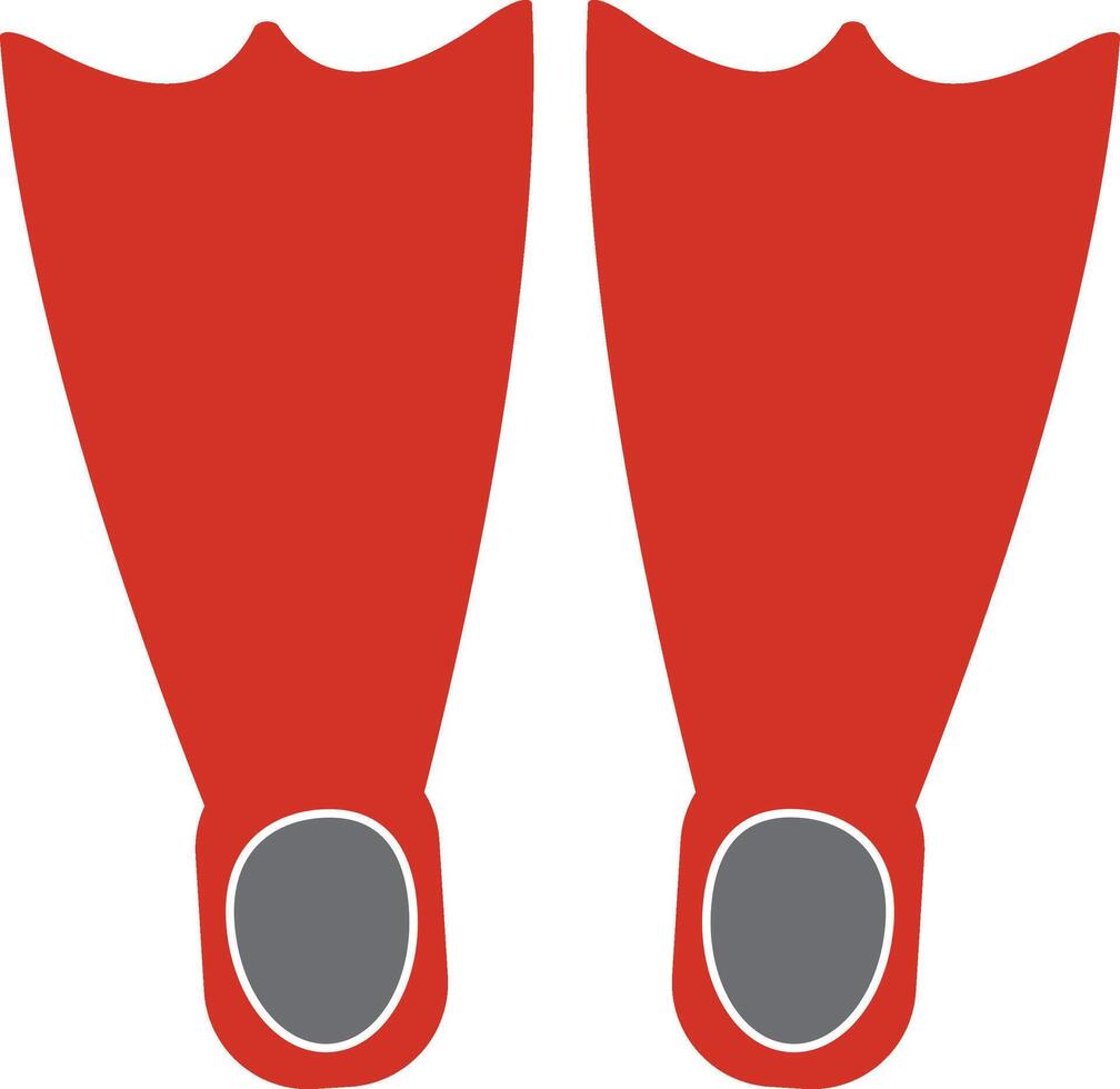 Swim fins in trendy style, icon of diving fins vector