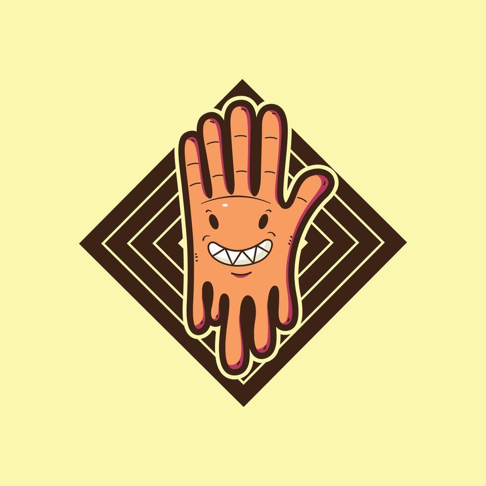 hand finger monster character illustration vector