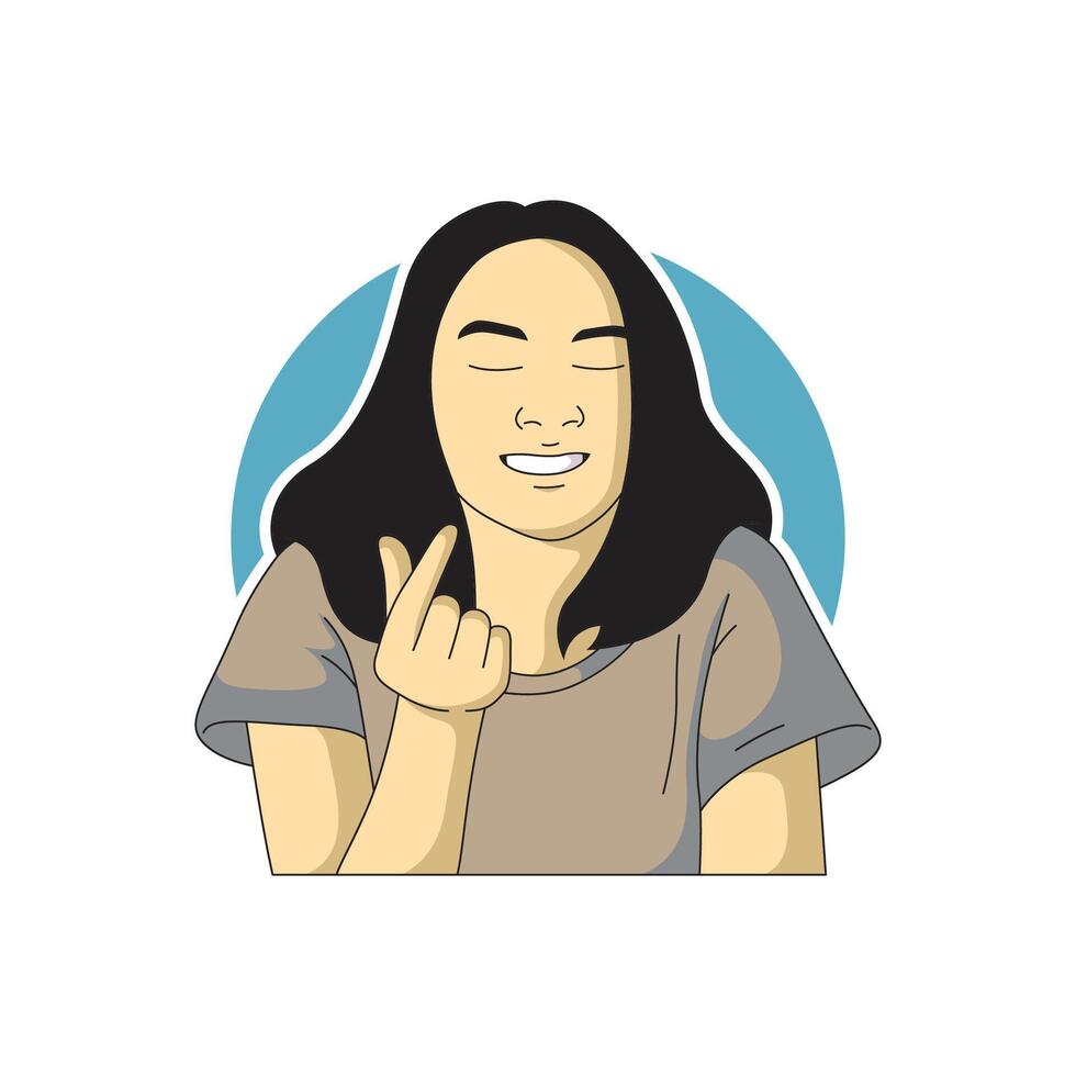 a woman is snapping her fingers vector