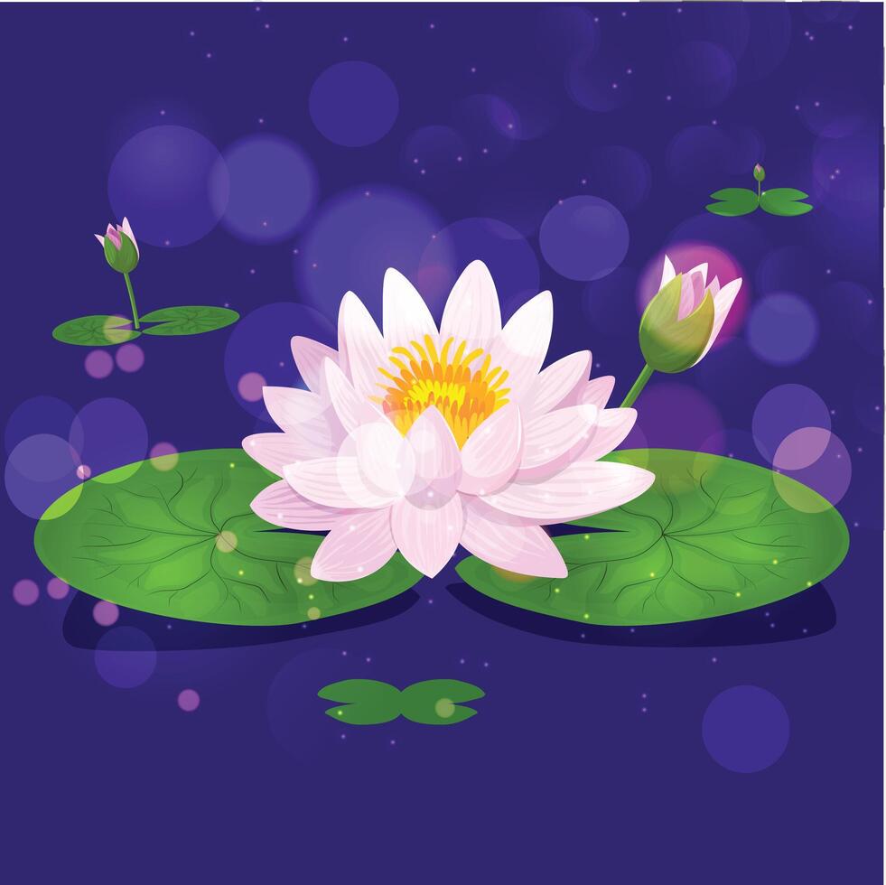 lotus flower. Floral botanical flower. Isolated illustration element Background vector