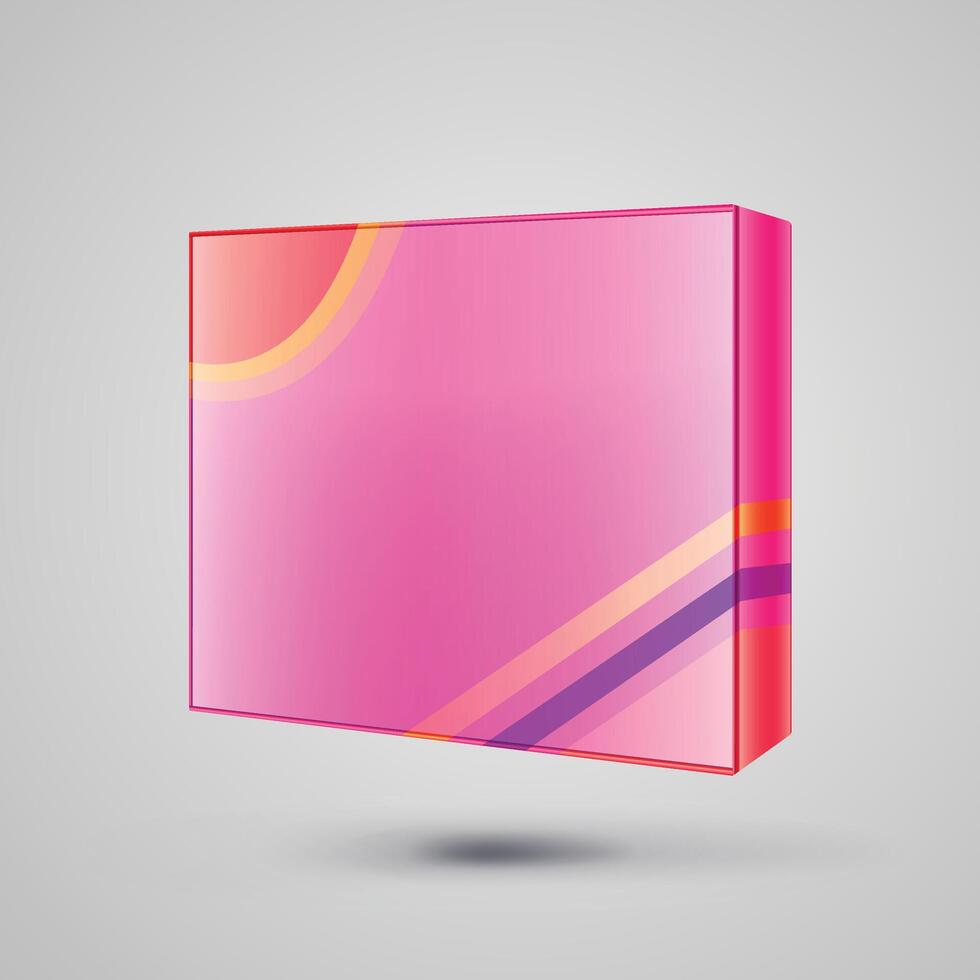 Box Mockup Design Background vector