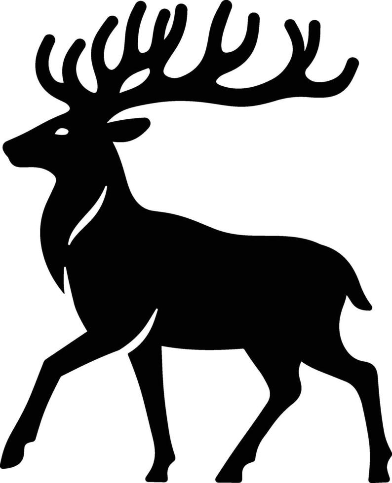 Deer Silhouette Symbol Cartoon Illustration vector