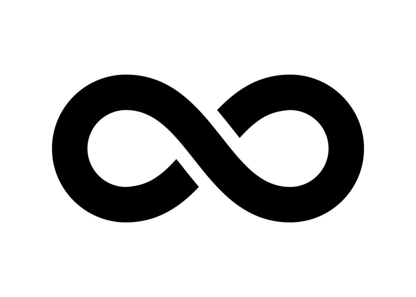 Infinity icon isolated on white background. vector