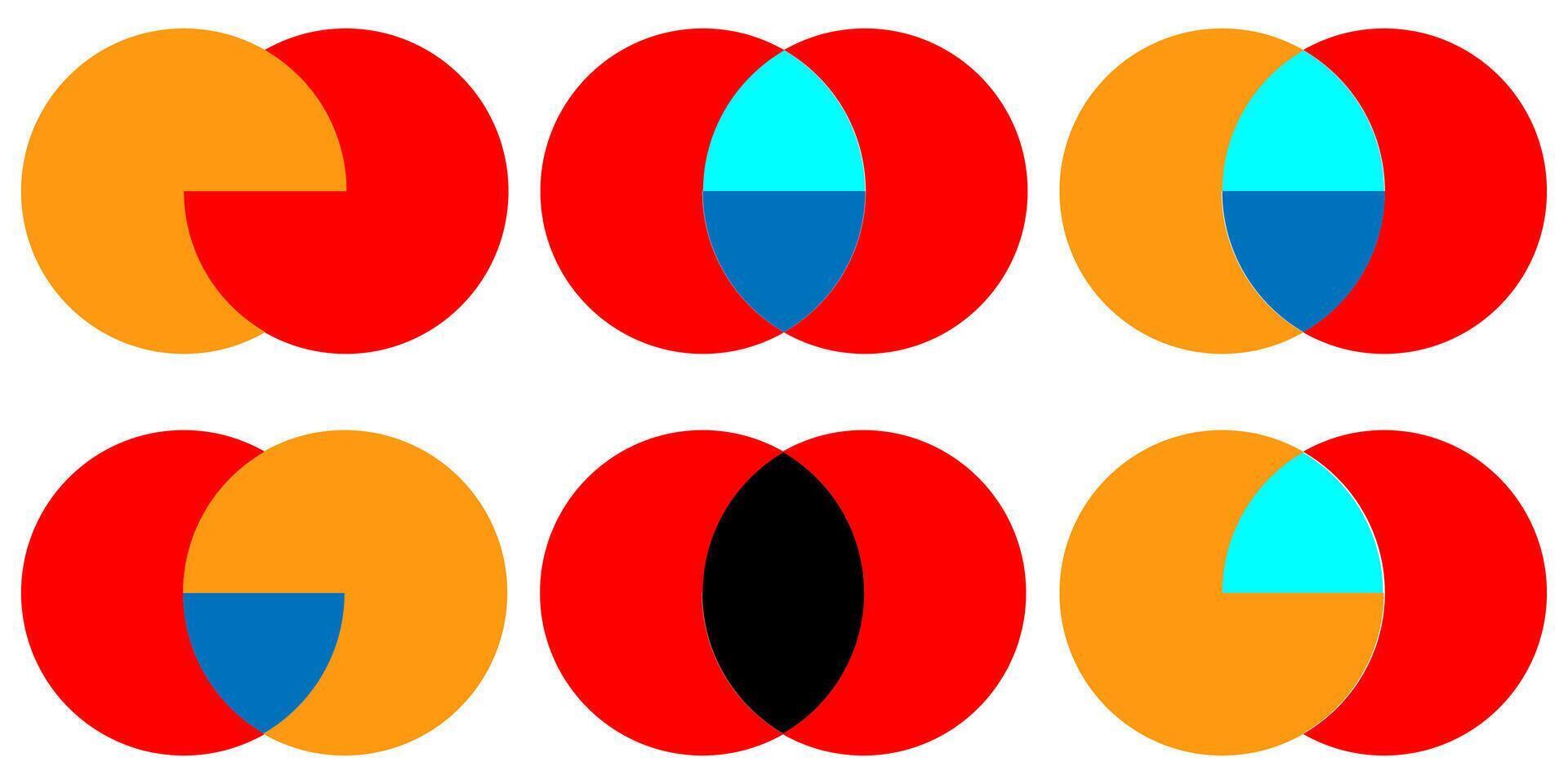 Integration abstract shapes. Interaction sign business concept. vector