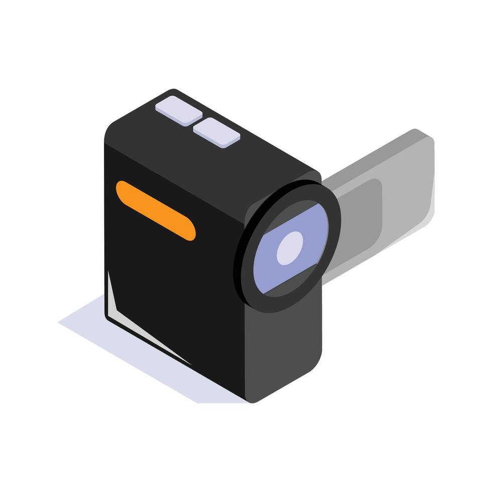 Beautifully designed of handycam in trendy style, capture life moments with handycam vector