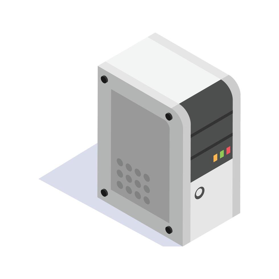 A creative isometric icon of desktop computer in modern design style vector