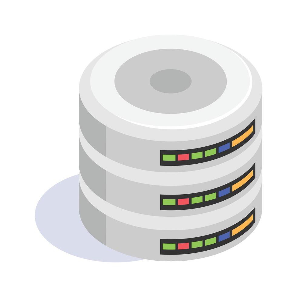 Get this creative isometric icon of data storage in modern style vector