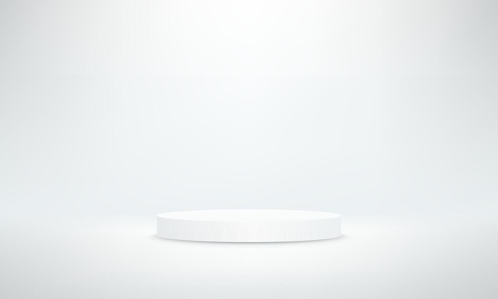 White color studio room background. White and grey color background 3d with podium. Empty room with light effect. Space for selling products on the website. illustration. vector