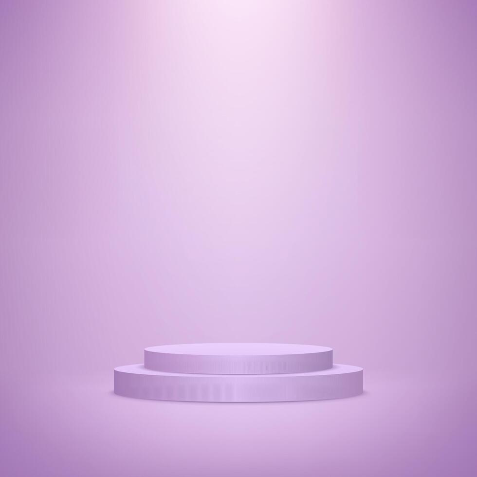Purple color studio room background. Purple pastel color background 3d with podium. Space for selling products on the website. illustration. vector
