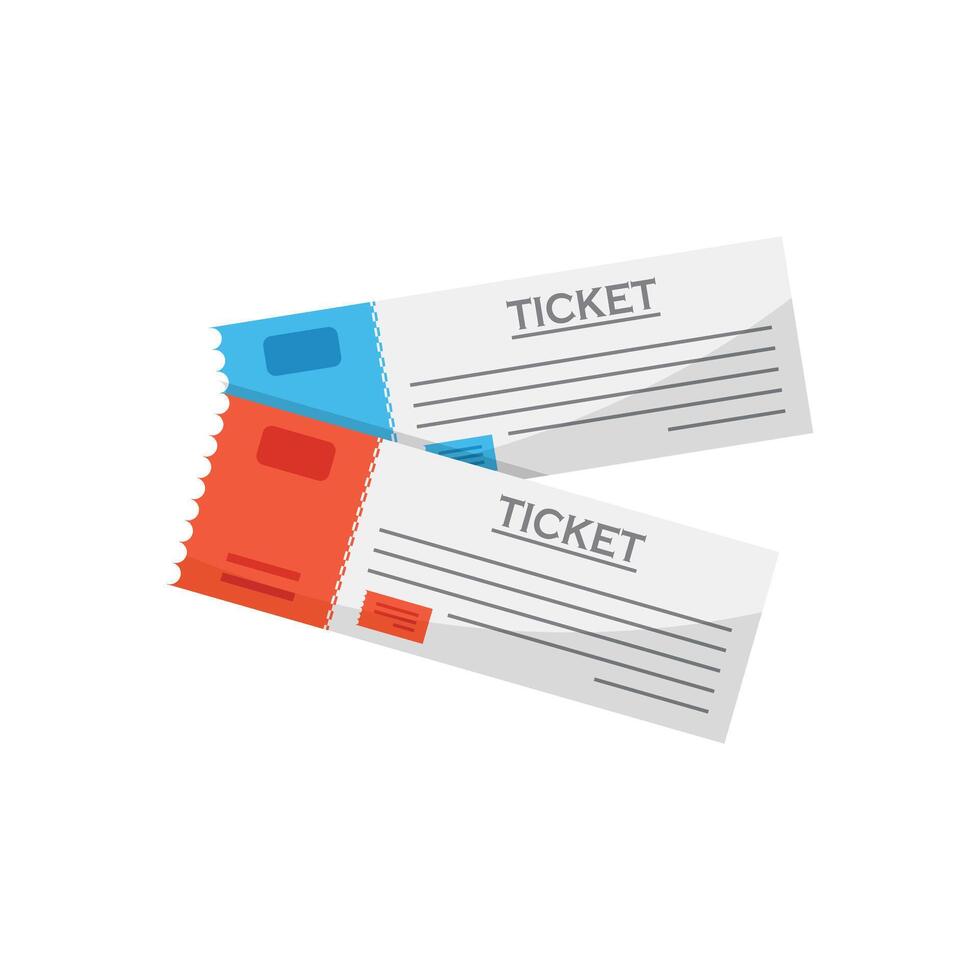 Ticket icon in flat style. Coupon illustration on isolated background. Admit one sign business concept. vector