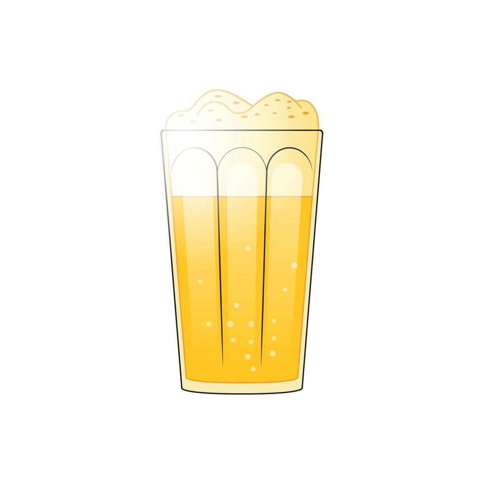 Cold beer icon in flat style. Alcohol drink illustration on isolated background. Alcohol glass sign business concept. vector