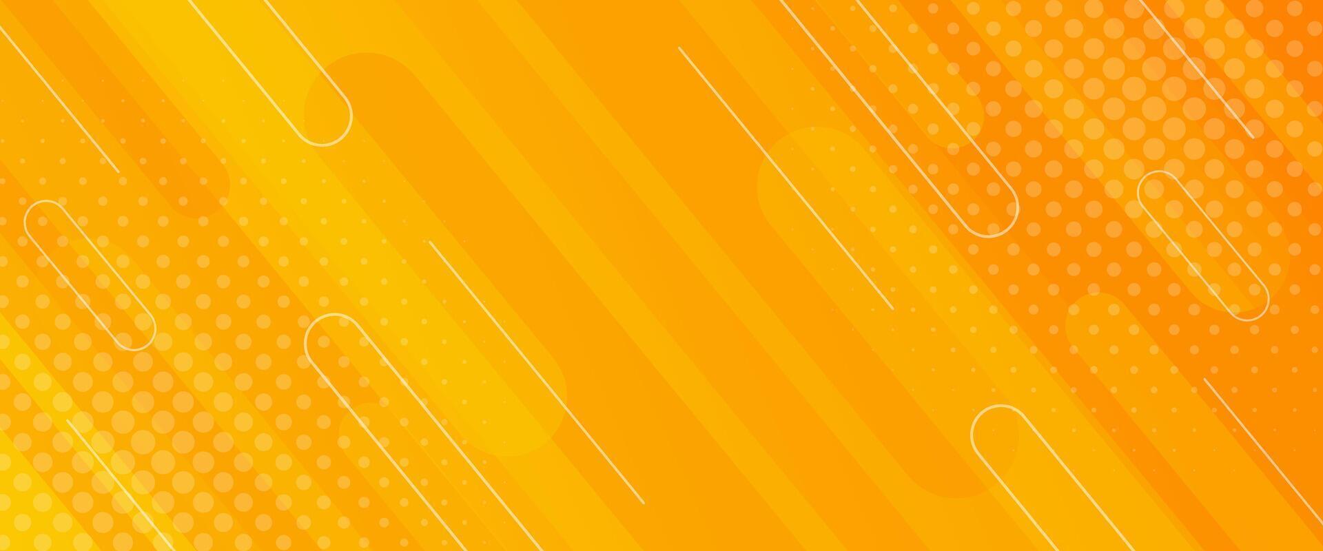 Bright orange abstract gradient banner background with halftone effect. Modern wallpapers. Suitable for templates, sale banners, events, ads, web and pages vector
