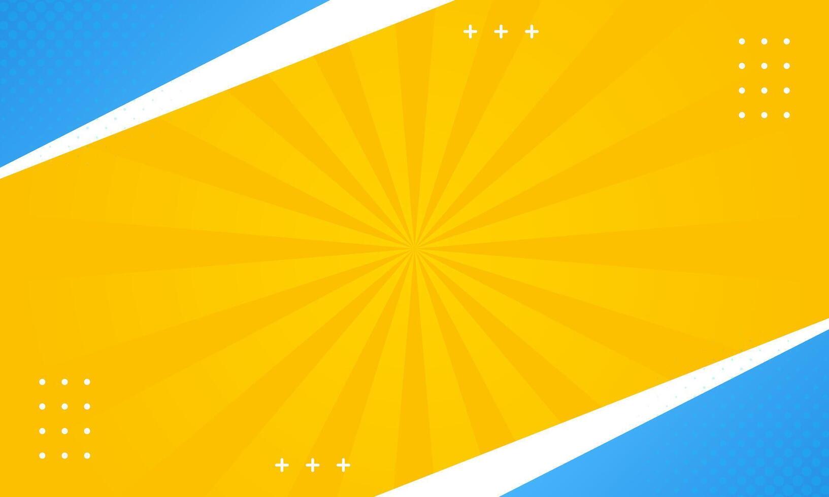 Orange and blue abstract gradient background. Pop art comic sunburst effect background with halftone. Suitable for templates, sales banners, events, ads, web, and pages vector