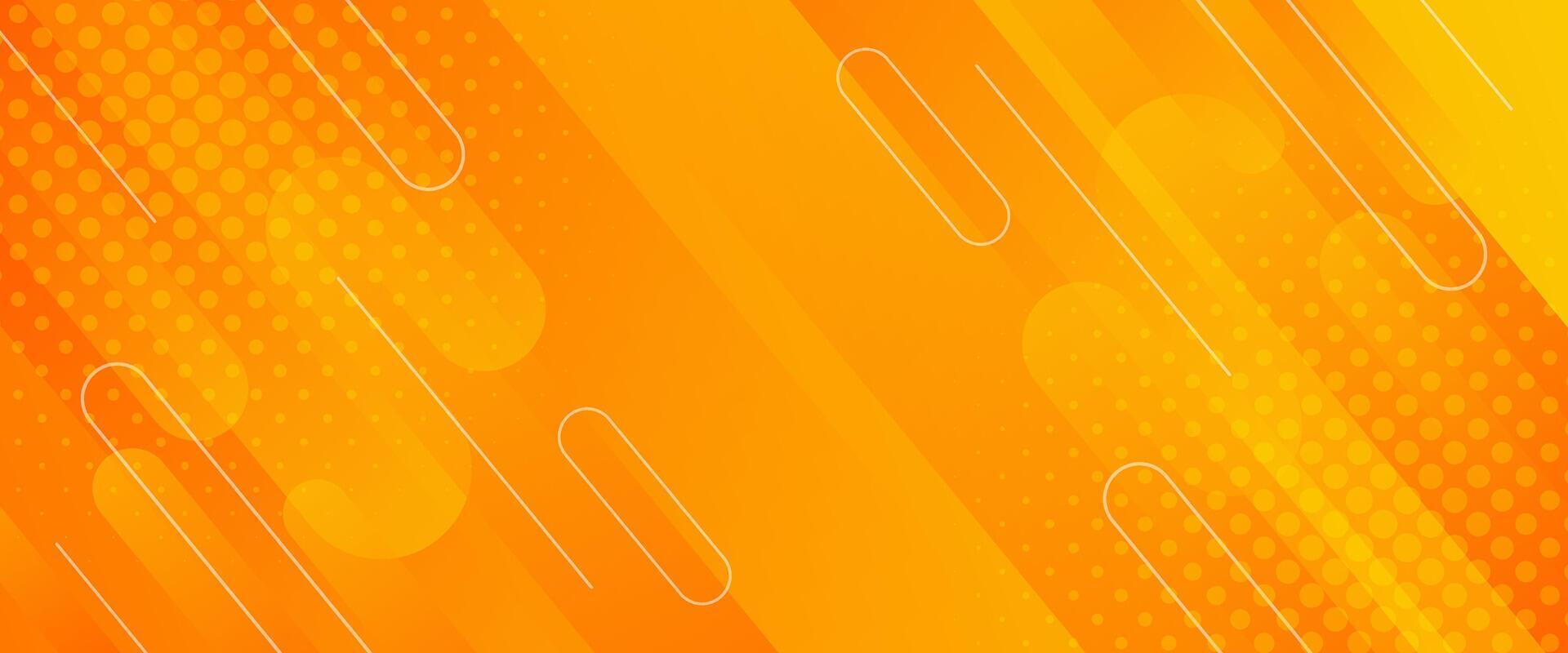 Bright orange abstract gradient banner background with halftone effect. Modern wallpapers. Suitable for templates, sale banners, events, ads, web and pages vector