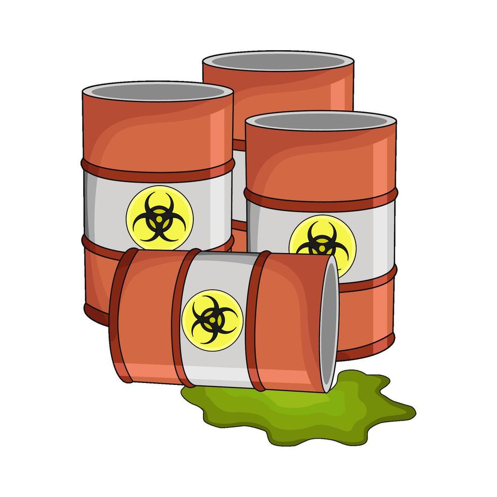illustration of radioactive barrel vector