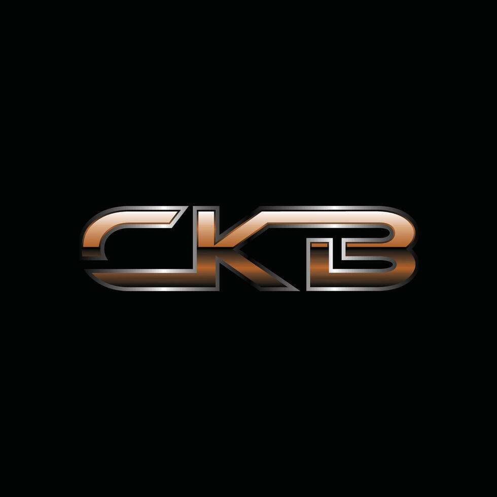 Initial CKB Modern Geometric Business Technology Creative Design Template Logo vector