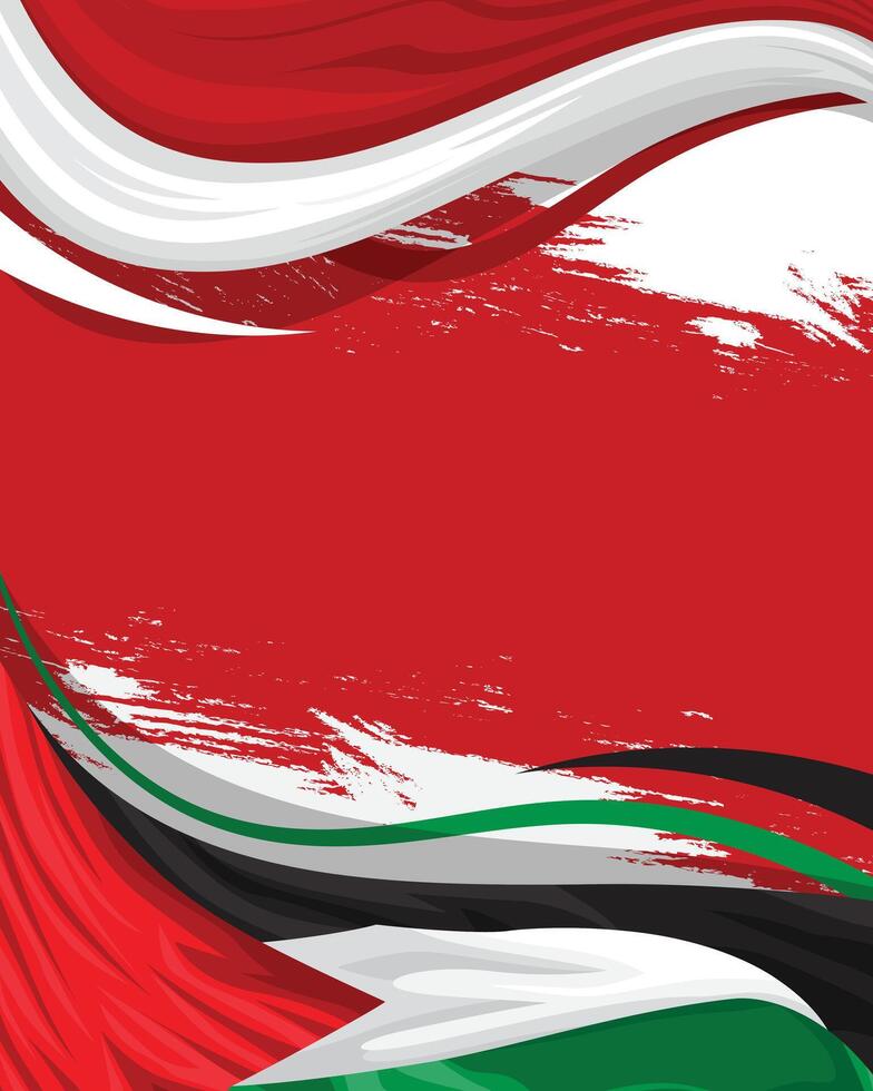 Background of the Indonesian Flag waving greeting Indonesian Independence Day 17 August vector