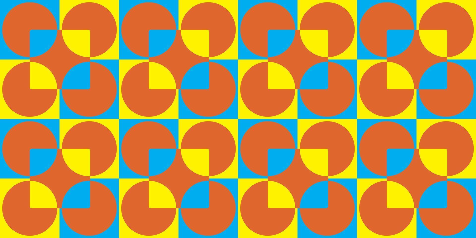 Colorful geometric mosaic seamless pattern illustration with creative abstract shapes. Modern scandinavian style background print. Trendy bright symbols and minimalist shape texture, geometry collage. vector
