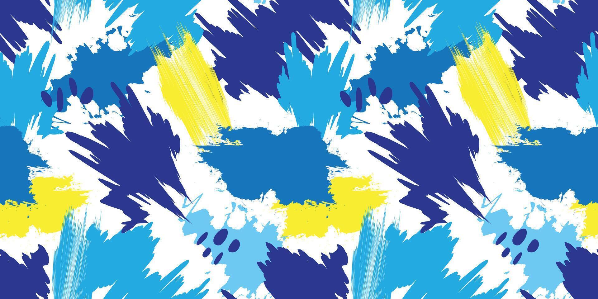 Colorful hand drawn trendy contemporary abstract shapes seamless pattern. Design modern collage illustration vector