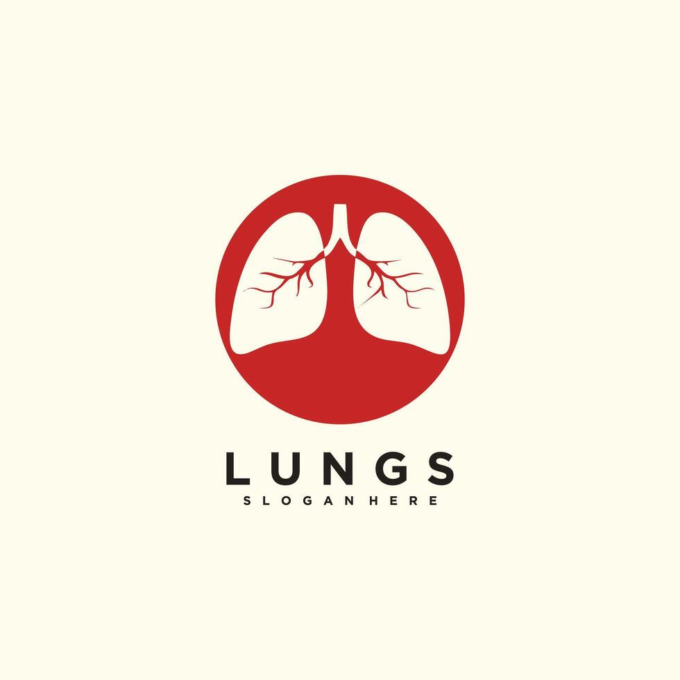 Lungs logo icon illustration design for health care vector