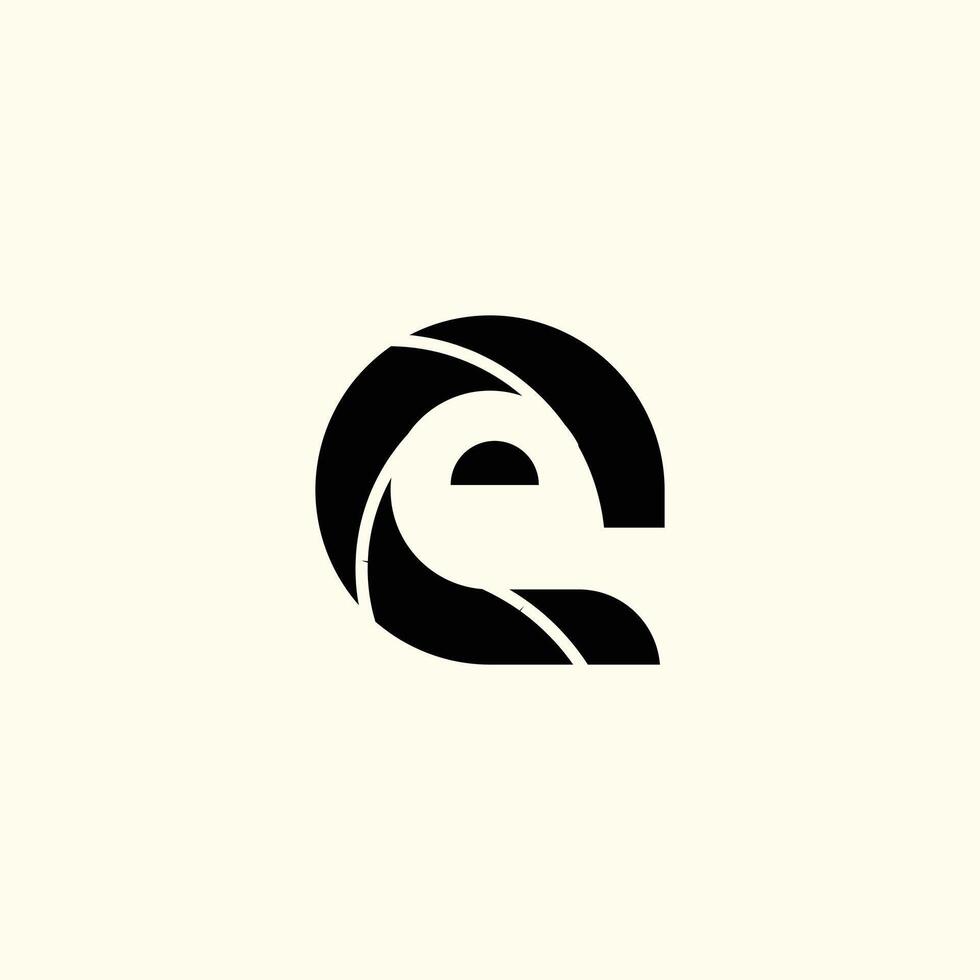 Letter e logo design for business with modern concept vector