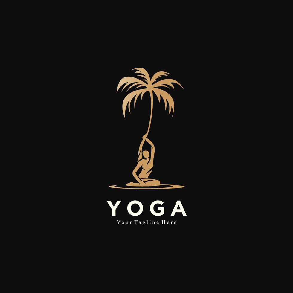 Palm logo design element icon with creative style vector