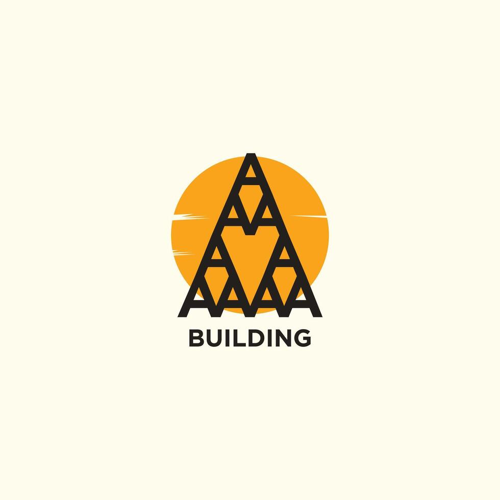 Contruction logo design unique style creative concept premium vector