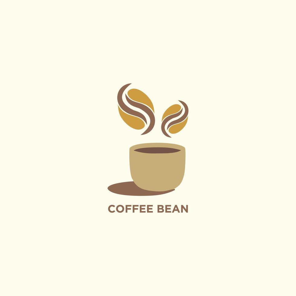 Coffee beans logo template vector