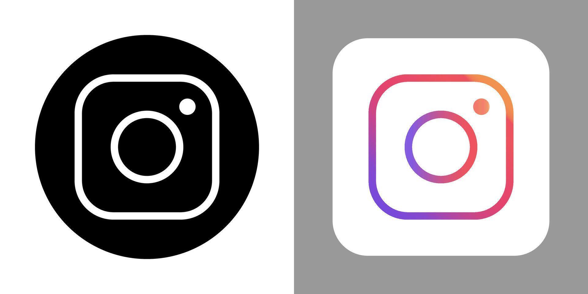 Camera icon social media sign icon instagram logo Camera symbol illustration. Editable stroke. vector