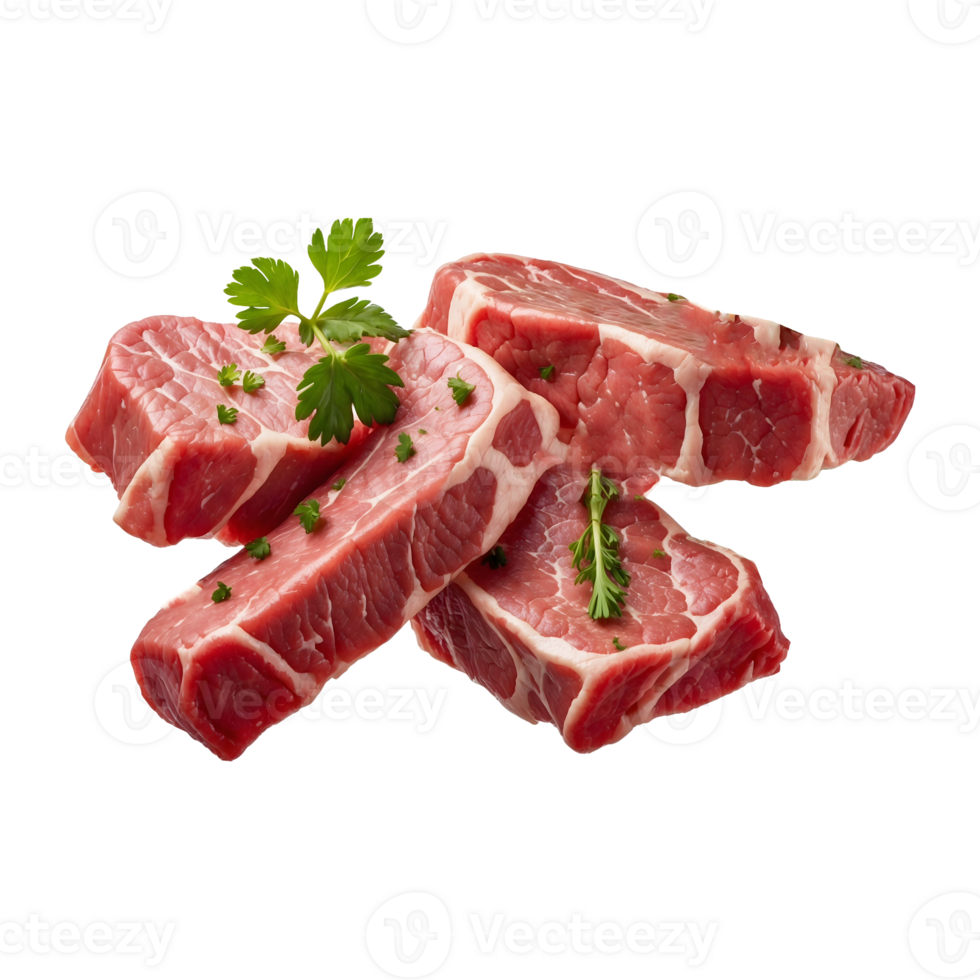 Fresh from the Butcher Raw Meats Isolated on a Transparent Background png