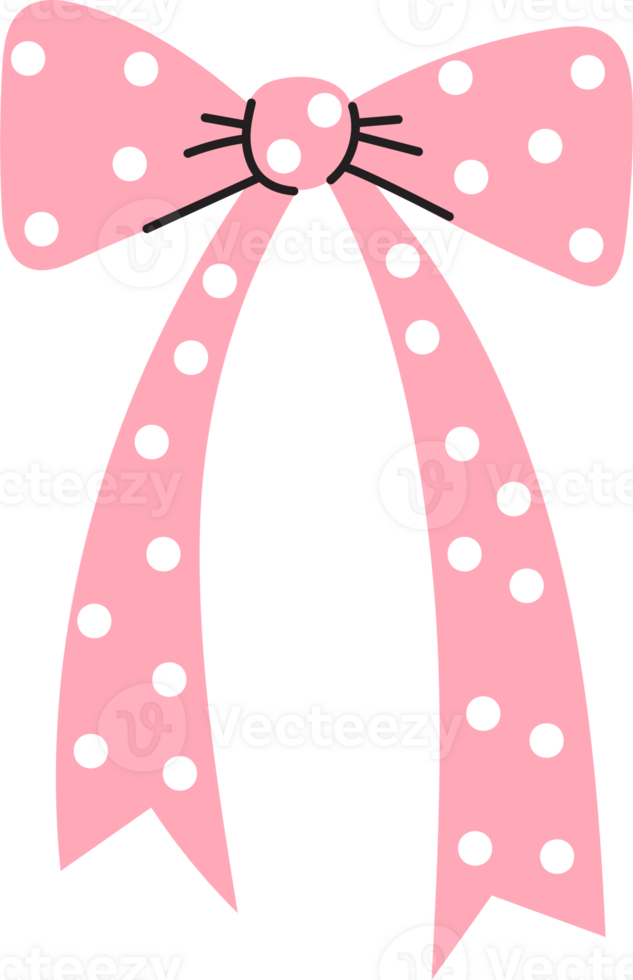 Coquette pink ribbon bow png