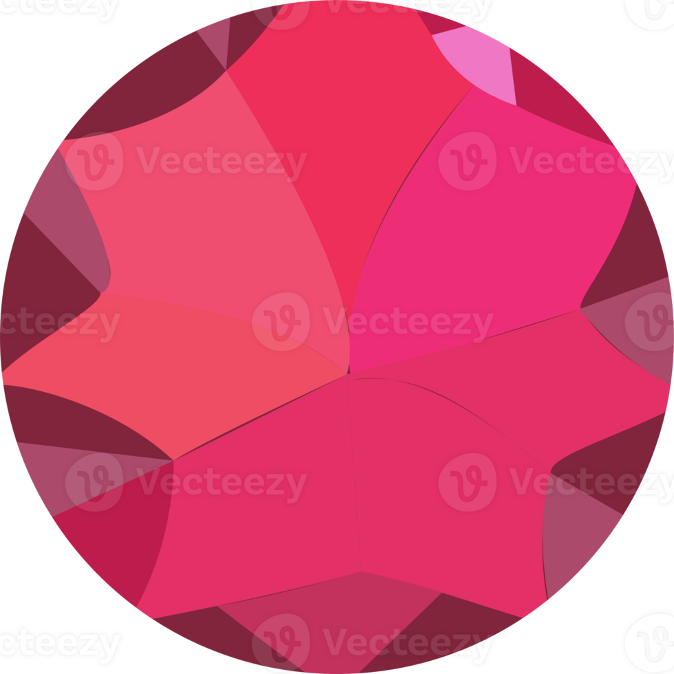 Red gemstone round shape png