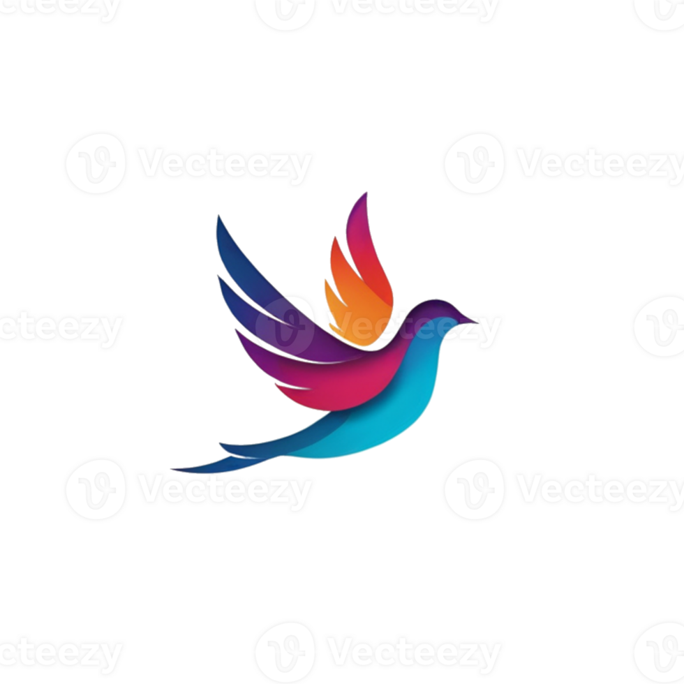 Collection of Simple Colorful Dove Logo Designs Isolated png